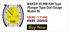 BAKER 25 MM K06 Type Plunger Type Dial Gauge Model 56
