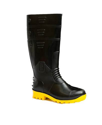 Hillson Black m10g Yellow Steel Toe Gumboot Torpedo 211 Size 11