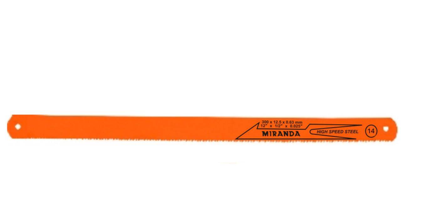 MIRANDA 12m1g x 1m2g2m1g x 0m6g025m1g Low Alloy Hacksaw Blades