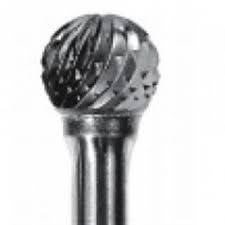 MIRANDA MSM2 Tin Coated Ball Rotary Burrs 6 MM m4gCut Diameterm5g, 4 MM m4gFlute Lengthm5g