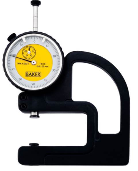 BAKER 25 MM K138m2g0L Dial Gauge 138 Series Throat 50 MM Depth