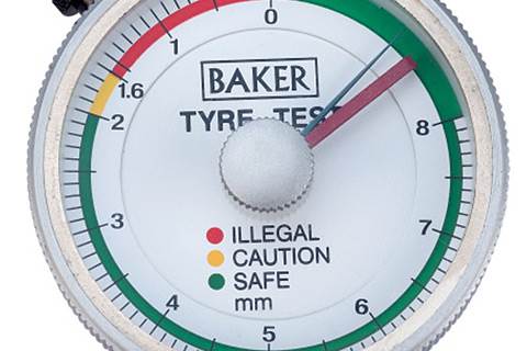 BAKER 0m6g25 m1g Tyre Tread Depth Gauge TTG02