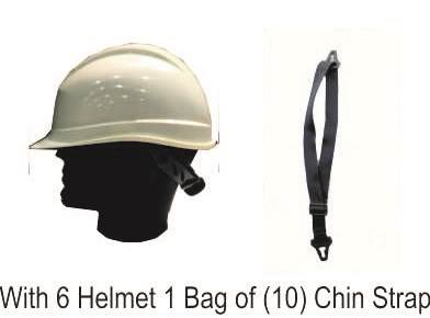 Mallcom White Diamond III helmet with chin straps